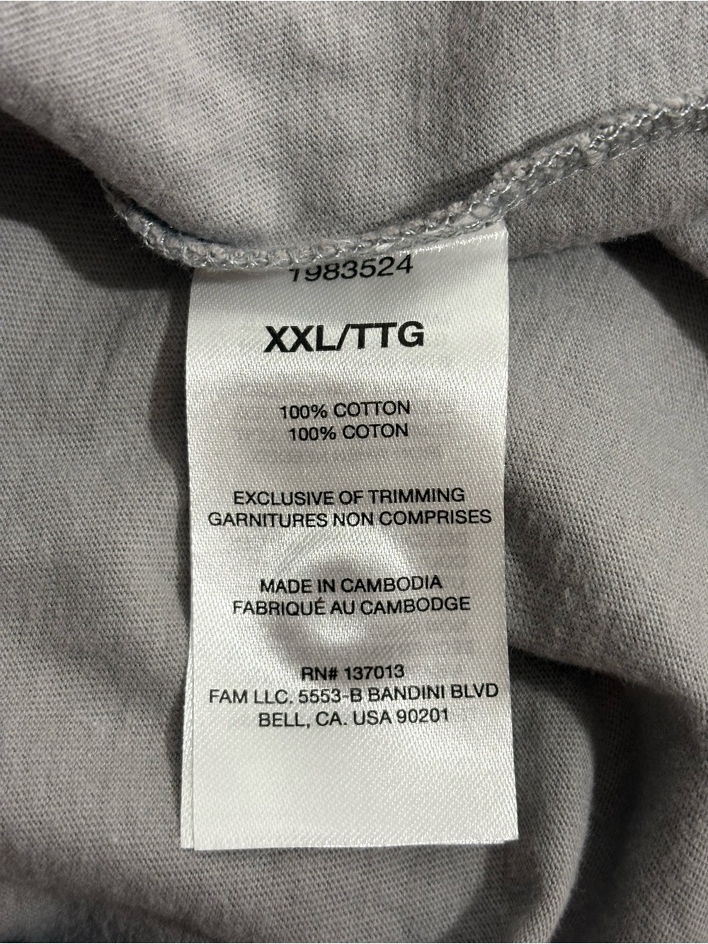 GAP Men’s Long Sleeve Henley Shirt Gray 2XL 100% Cotton - Picture 5 of 5